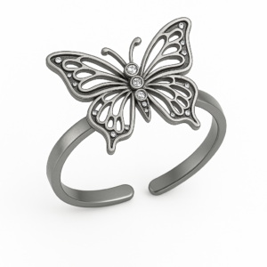 stainless steel butterfly ring
